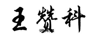 胡問遂王贊科行書個性簽名怎么寫