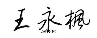 王正良王永楓行書個性簽名怎么寫