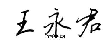 王正良王永君行書個性簽名怎么寫