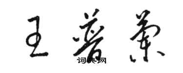 駱恆光王普蘭草書個性簽名怎么寫