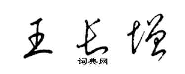 梁錦英王長增草書個性簽名怎么寫