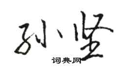 駱恆光孫堅行書個性簽名怎么寫