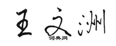 駱恆光王文洲行書個性簽名怎么寫