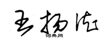 朱錫榮王揚德草書個性簽名怎么寫