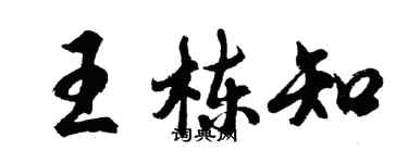 胡問遂王棟知行書個性簽名怎么寫