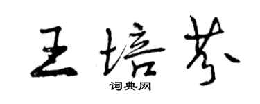 曾慶福王培芬行書個性簽名怎么寫