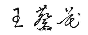 駱恆光王葵花草書個性簽名怎么寫