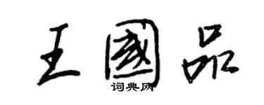 王正良王國品行書個性簽名怎么寫