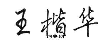 駱恆光王楷華行書個性簽名怎么寫