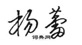 駱恆光楊蕾草書個性簽名怎么寫
