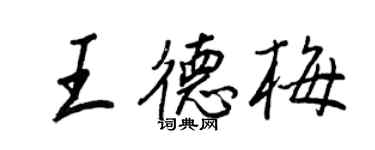 王正良王德梅行書個性簽名怎么寫