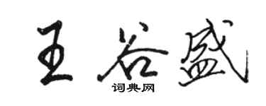 駱恆光王谷盛行書個性簽名怎么寫