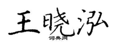 丁謙王曉泓楷書個性簽名怎么寫
