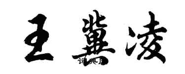 胡問遂王冀凌行書個性簽名怎么寫