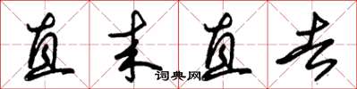 朱錫榮直來直去草書怎么寫