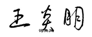 曾慶福王炎朋草書個性簽名怎么寫