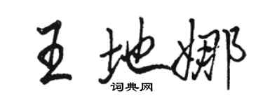 駱恆光王地娜行書個性簽名怎么寫