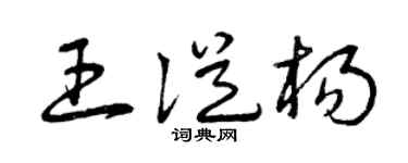 曾慶福王從楊草書個性簽名怎么寫
