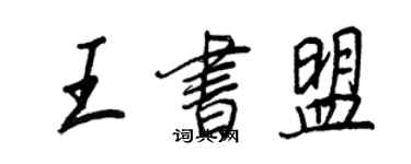 王正良王書盟行書個性簽名怎么寫