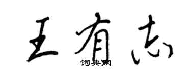 王正良王有志行書個性簽名怎么寫