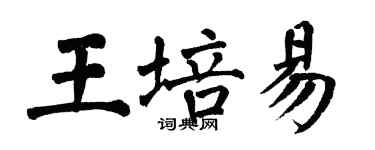 翁闓運王培易楷書個性簽名怎么寫