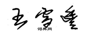 朱錫榮王雪豐草書個性簽名怎么寫