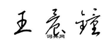 梁錦英王晨鐘草書個性簽名怎么寫