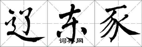 翁闓運遼東豕楷書怎么寫