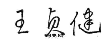 駱恆光王貞健草書個性簽名怎么寫