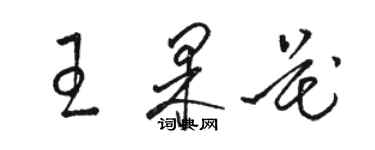 駱恆光王果花草書個性簽名怎么寫