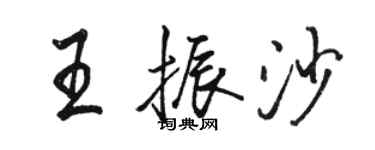 駱恆光王振沙行書個性簽名怎么寫