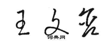 駱恆光王文含草書個性簽名怎么寫