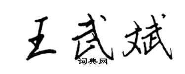 王正良王武斌行書個性簽名怎么寫