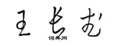 駱恆光王長武草書個性簽名怎么寫