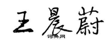 曾慶福王晨蔚行書個性簽名怎么寫