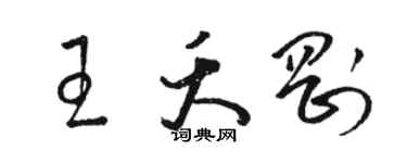 駱恆光王夭剛草書個性簽名怎么寫