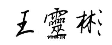 王正良王靈彬行書個性簽名怎么寫