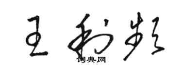 駱恆光王利頻草書個性簽名怎么寫