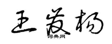 曾慶福王發楊草書個性簽名怎么寫