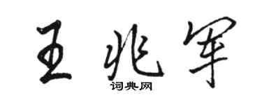 駱恆光王兆軍行書個性簽名怎么寫