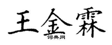 丁謙王金霖楷書個性簽名怎么寫