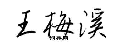 王正良王梅溪行書個性簽名怎么寫