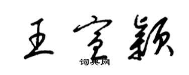 梁錦英王宣穎草書個性簽名怎么寫