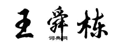 胡問遂王舜棟行書個性簽名怎么寫