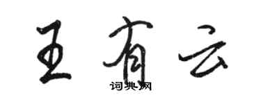 駱恆光王有雲行書個性簽名怎么寫