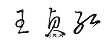 駱恆光王貞紅草書個性簽名怎么寫