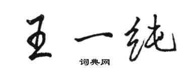 駱恆光王一純行書個性簽名怎么寫