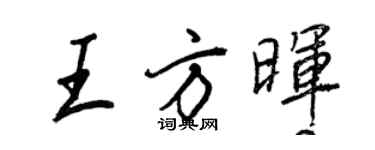 王正良王方暉行書個性簽名怎么寫