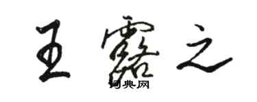 駱恆光王露之行書個性簽名怎么寫