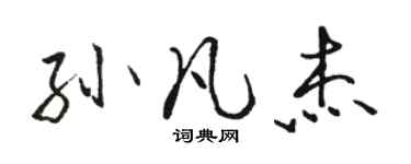 駱恆光孫凡傑行書個性簽名怎么寫